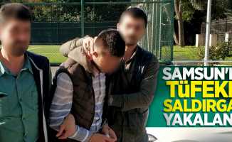 Samsun'da tüfekli saldırgan yakalandı