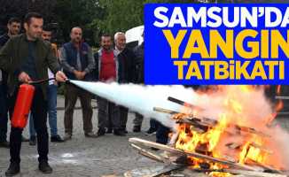 Samsun'da yangın tatbikatı