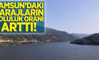 Samsun'daki barajların doluluk oranı arttı!