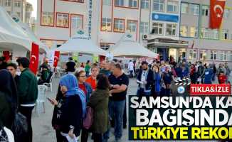 Samsun'da kan bağışında Türkiye rekoru