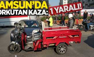 Samsun'da korkutan kaza: 1 yaralı!