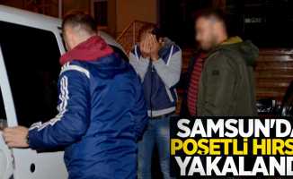 Samsun'da poşetli hırsız yakalandı