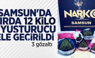 Samsun'da tırda 12 kilo uyuşturucu ele geçirildi! 3 gözaltı