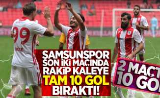 Samsunspor, son iki maçında rakip kaleye tam 10 gol bıraktı! 2 Maçta 10 Gol
