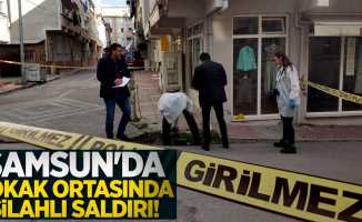 Samsun'da sokak ortasında silahlı saldırı! 1 yaralı