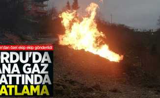 Ordu'da ana gaz hattında patlama! Samsun'dan özel ekip ekip gönderildi