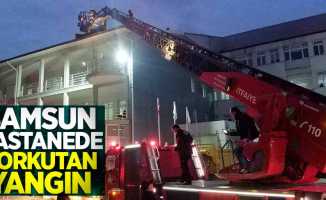 Samsun'da hastanede korkutan yangın