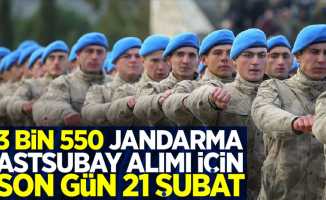 3 bin 500 jandarma astsubay alımı için son gün 21 Şubat