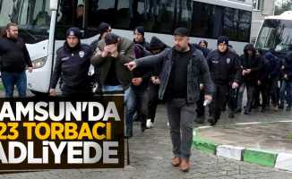 Samsun'da 23 torbacı uyuşturucudan adliyede