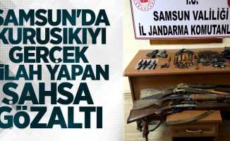 Samsun'da kurusıkıyı gerçek silah yapan şahsa gözaltı