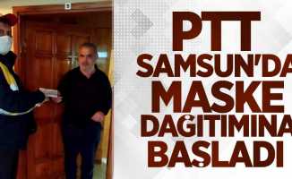 PTT Samsun'da maske dağıtımına başladı 