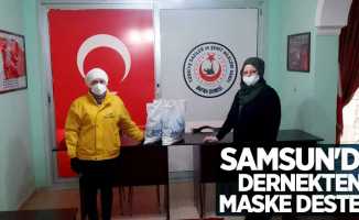 Samsun'da dernekten maske desteği