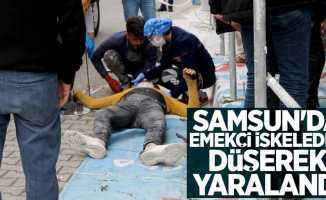 Samsun'da emekçi iskeleden düşerek yaralandı