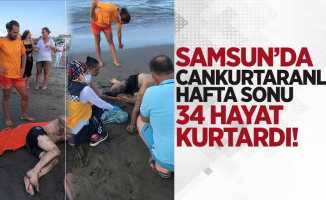 Samsun'da 34 kişi boğulmaktan kurtarıldı