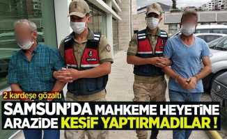 Samsun'da mahkemeye keşif yaptırmayan 2 kardeşe gözaltı