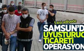 Samsun'da torbacı operasyonunda 5 kişi adliyede