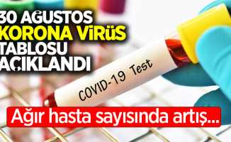 30 Ağustos korona virüs tablosu açıklandı! Ağır hasta sayısında artış...