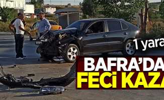 Bafra'da feci kaza! 1 yaralı