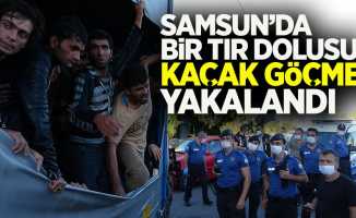 Samsun'da bir tır dolusu kaçak göçmen yakalandı!