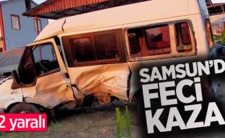 Samsun'da feci kaza! 2 yaralı