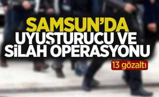 Samsun'da uyuşturucu ve silah operasyonu