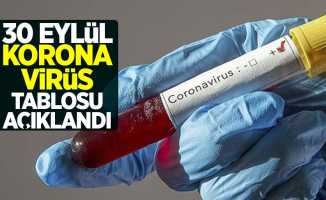 30 Eylül korona virüs tablosu açıklandı