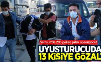 Samsun'da 203 polisle şafak operasyonu! 13 kişiye uyuşturucudan gözaltı