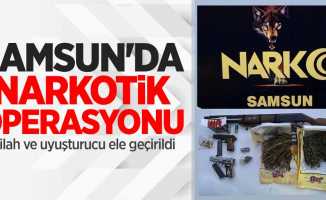 Samsun'da narkotik operasyonu: Silah ve uyuşturucu ele geçirildi
