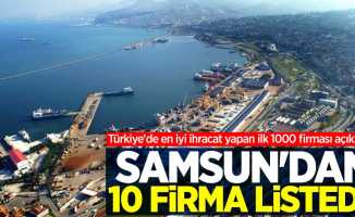 Türkiye'de ihracat yapan ilk 1000 firması açıklandı! Samsun'dan 10 firma listede