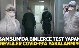 Samsun'da binlerce test yapan görevliler covid-19'a yakalanmıyor