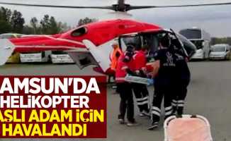 Samsun'da helikopter yaşlı adam için havalandı