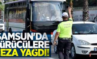 Samsun'da sürücülere ceza yağdı