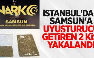 İstanbul'dan Samsun'a uyuşturucu getiren 2 kişi yakalandı