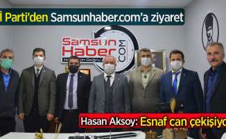 İYİ Parti'den Samsunhaber.com'a ziyaret... Hasan Aksoy: Esnaf can çekişiyor