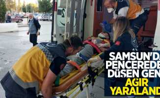 Samsun'da pencereden düşen genç ağır yaralandı