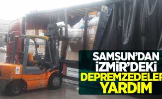 Samsun’dan İzmir’deki depremzedelere yardım