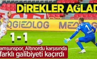 Samsunspor, Altınordu karşısında farklı galibiyeti kaçırdı...  Direkler ağladı 1-1 