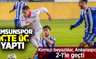 Kırmızı beyazlılar, Ankaraspor'u 2-1'le geçti ... Samsunspor  3'te 3 yaptı 