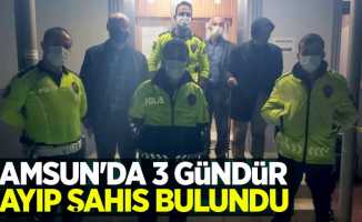 Samsun'da 3 gündür kayıp şahıs bulundu