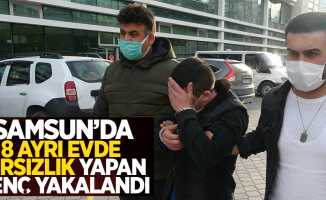 Samsun'da 8 ayrı evde hırsızlık yapan genç yakalandı