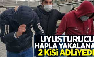 Samsun'da uyuşturucu hapla yakalanan 2 kişi adliyede