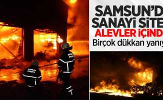 Samsun'da sanayi sitesi alevler içinde!