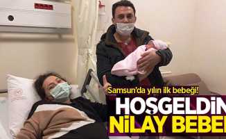Samsun'da yılın ilk bebeği Nilay oldu