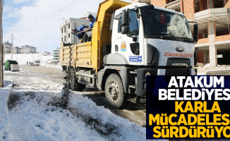 Atakum Belediyesi, karla mücadelesini sürdürüyor