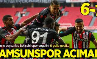 Kırmızı beyazlılar, Eskişehirspor engelini 6 golle geçti... SAMSUNSPOR ACIMADI 6-1