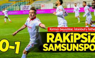 Kırmızı beyazlılar, İstanbul'u fethetti! Rakipsiz Samsunspor 0-1