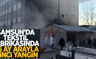 Samsun'da  2,5 ay arayla ikinci yangın