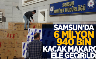 Samsun'da 6 milyon 940 bin kaçak makaron ele geçirildi