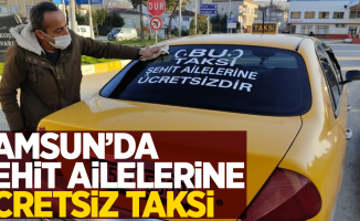 Samsun'da şehit ailelerine ücretsiz taksi