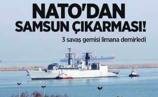 NATO'ya bağlı 3 savaş gemisi Samsun limanına demirledi